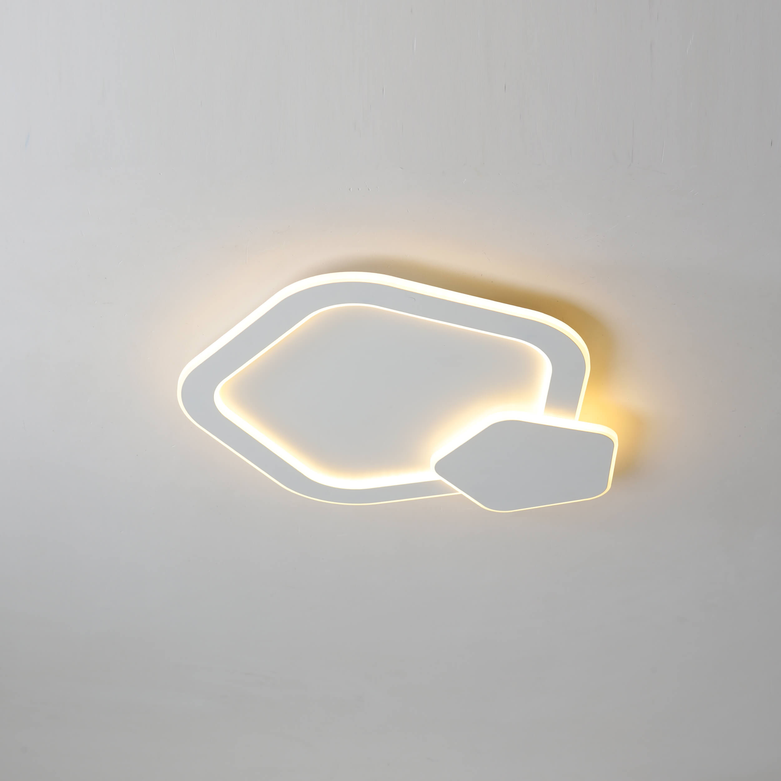 Lámpara de techo moderna blanca para comedor, accesorios de iluminación LED regulables, luz de montaje empotrado