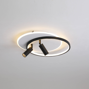 Luz de techo LED con base blanca y cuerpo negro 