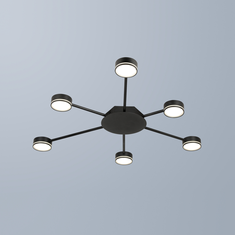 6 cabezas GX53 Luz de techo del sector 83*38 mm Cabeza