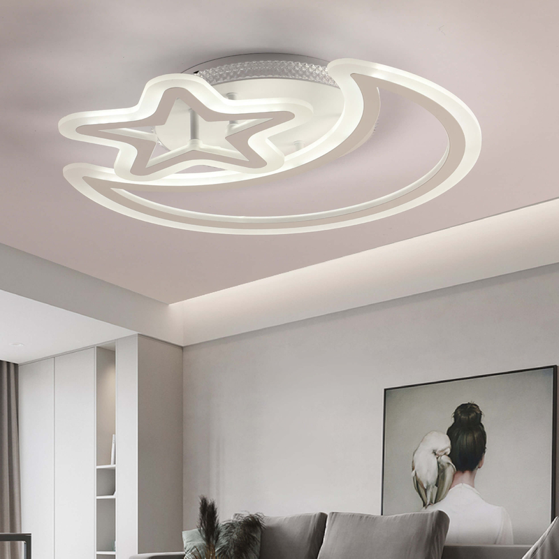 Luz de techo LED de luna y estrella