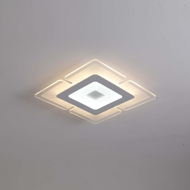 Luz de techo rectangular LED regulable con mando a distancia