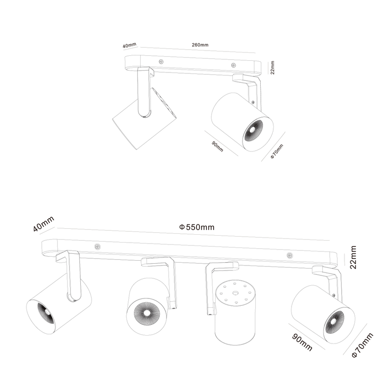 Gu10 Spotlight ajustable para el hotel RL-SMG181
