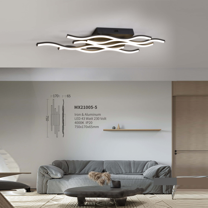 Luz de techo suspendida LED giratoria
