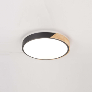 Lámpara de techo LED de madera
