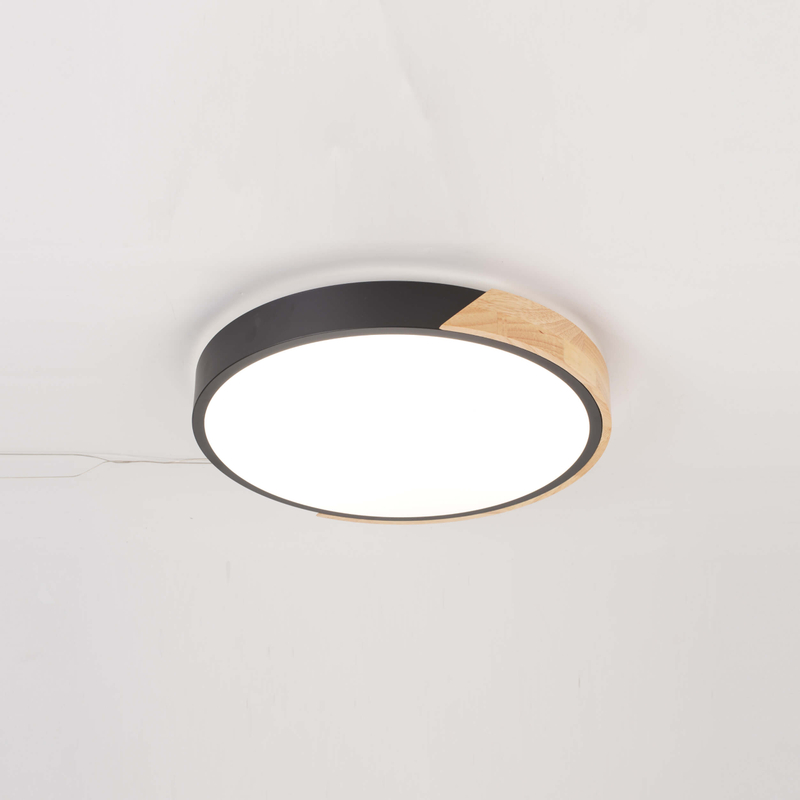 Lámpara de techo LED de madera
