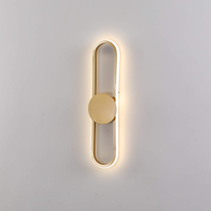 Aplique de pared dorado empotrado