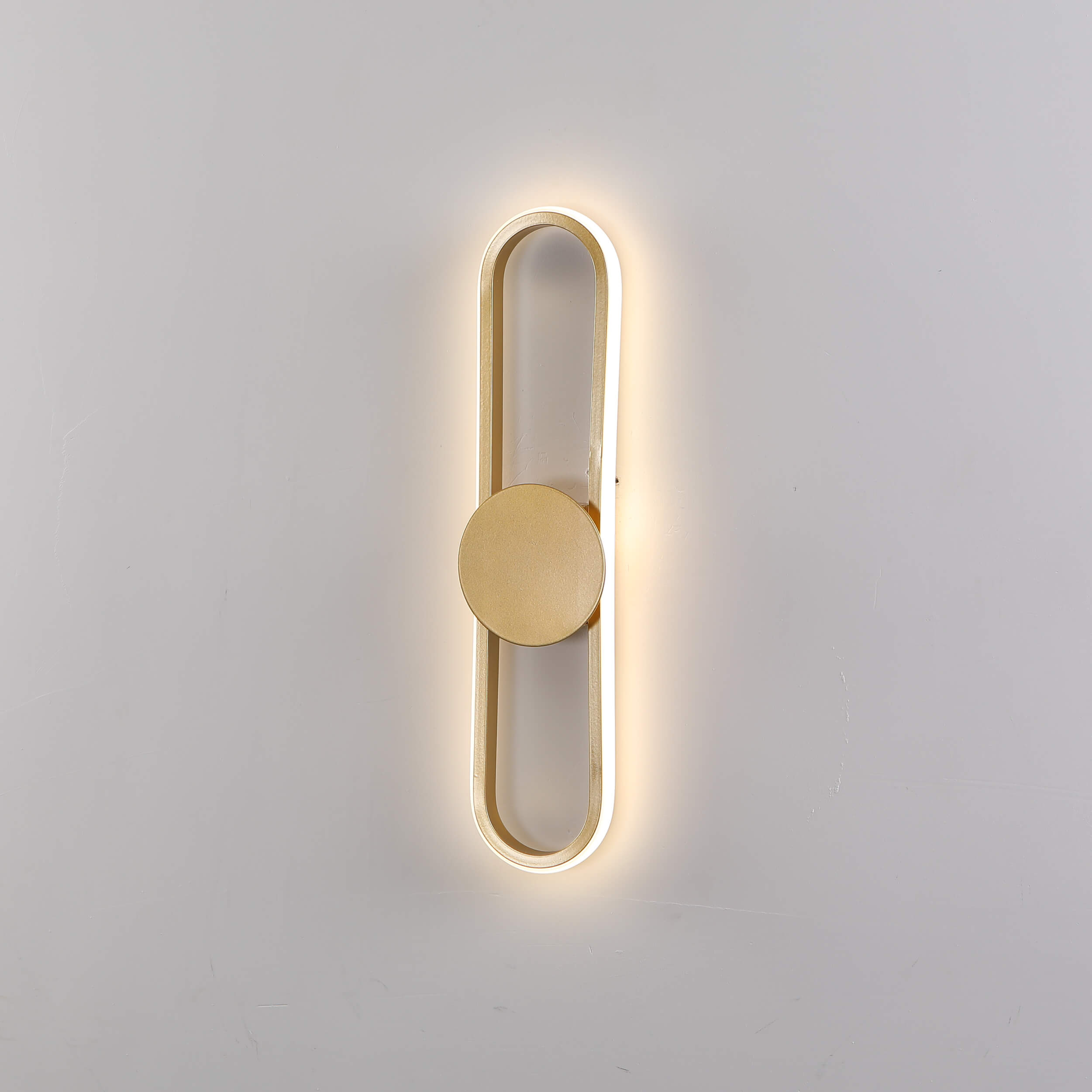 Aplique de pared dorado empotrado