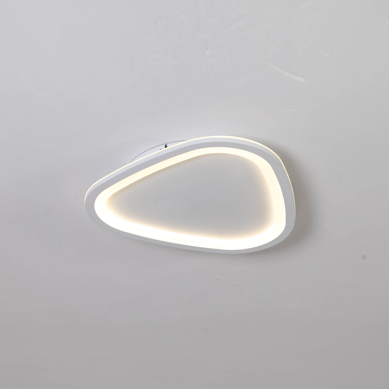 Lámpara de techo LED acrílica blanca triangular de 8W 24W 32W 42W para sala de estar, pasillo, regulable de 3000K a 6000K