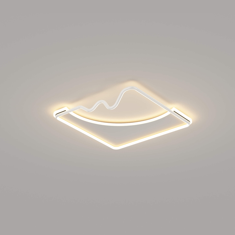 Diseño curvo de luz de techo ondulada LED moderna nórdica