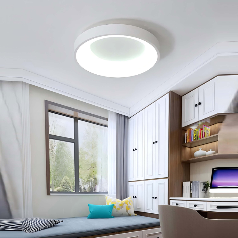 Luz De Techo De Montaje Empotrado Lámpara De Techo LED Moderna Y Simple Con Ahorro De Energía Atenuación De Tres Colores