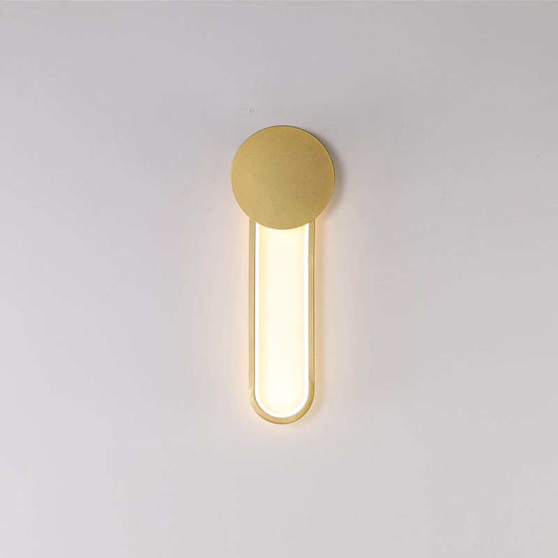 Aplique de pared dorado empotrado