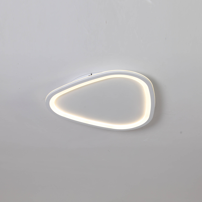 Lámpara de techo LED acrílica blanca triangular de 8W 24W 32W 42W para sala de estar, pasillo, regulable de 3000K a 6000K