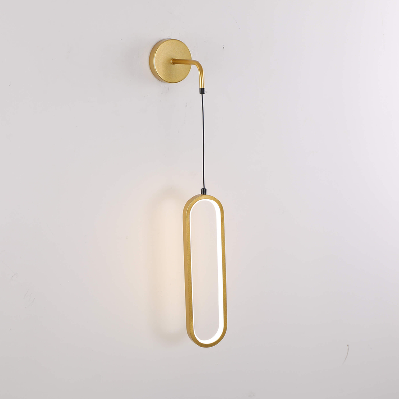 Aplique de pared dorado empotrado