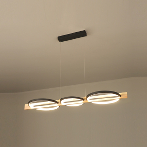 Luz colgante de Wood Circle para dormitorio RL-MD23315