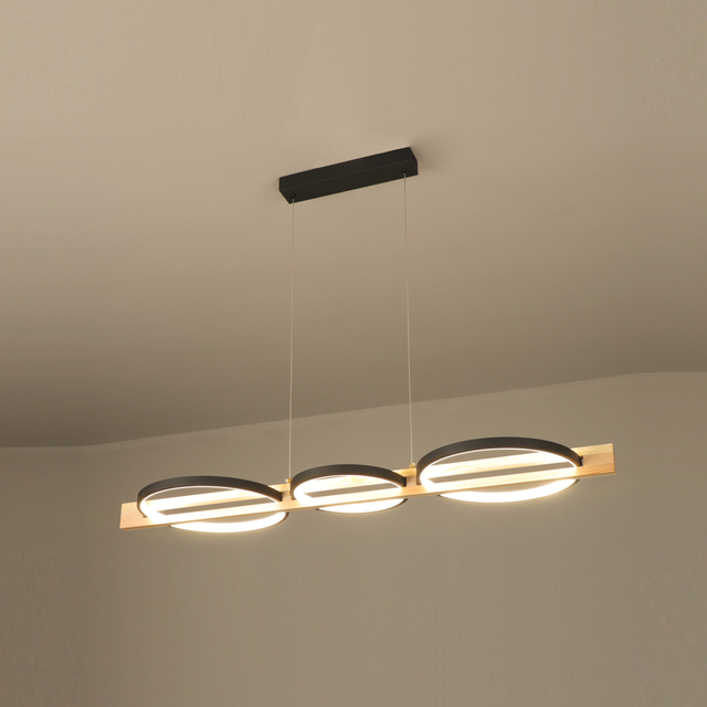 Luz colgante de Wood Circle para dormitorio RL-MD23315