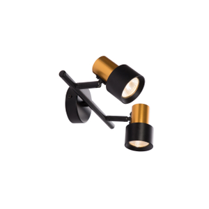 Ajuste de luz montada en la pared negra y dorada GU10 RL-SMW151