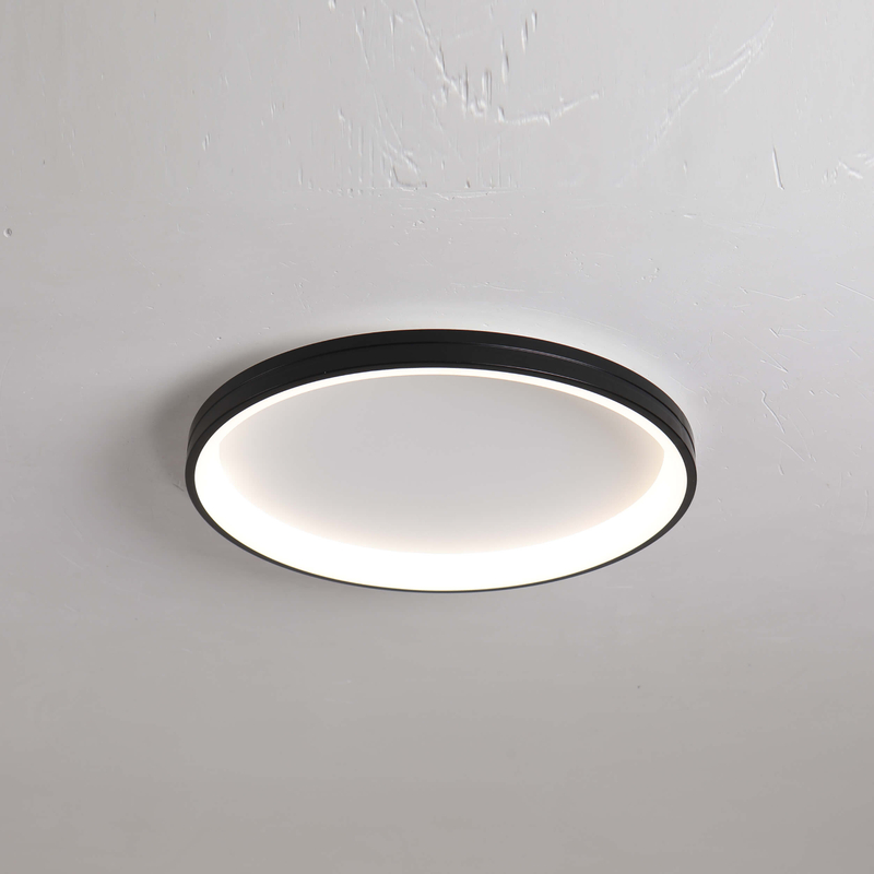 Lámpara de techo LED moderna con montaje empotrado,Lámpara negra de perfil bajo