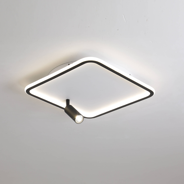 Luz de techo LED con foco LED cuadrado simple y doble 
