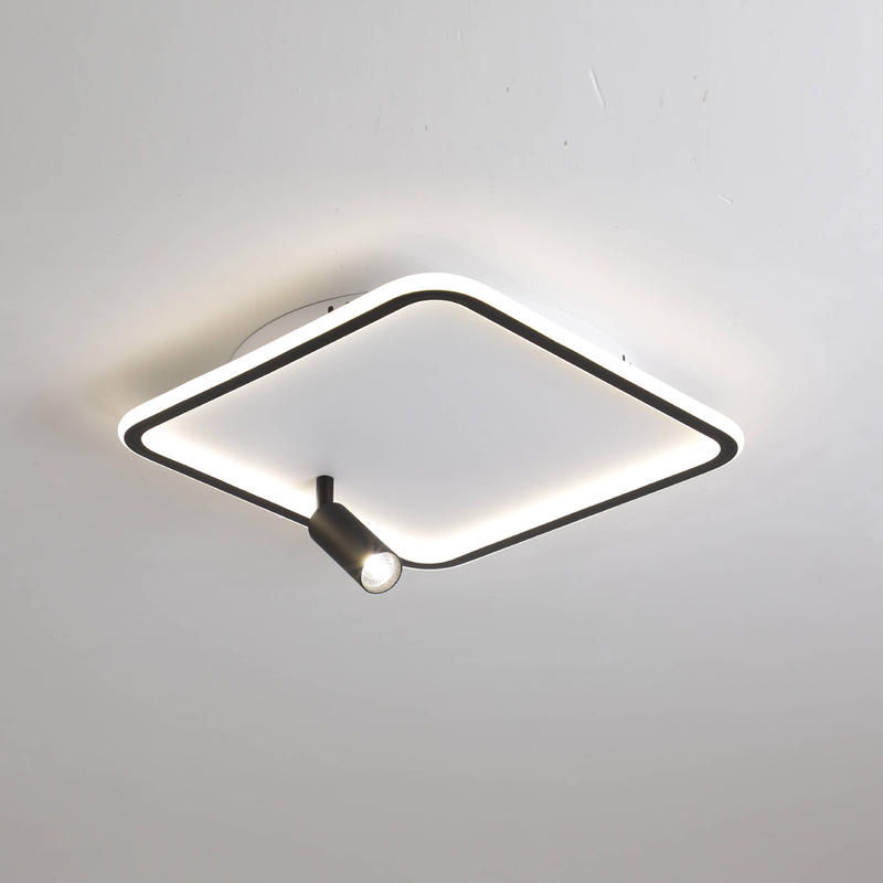 Luz de techo LED con foco LED cuadrado simple y doble 