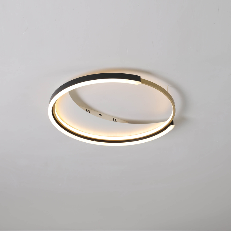 Luz de techo LED redonda y cuadrada de metal, blanco arena, negro y alegre