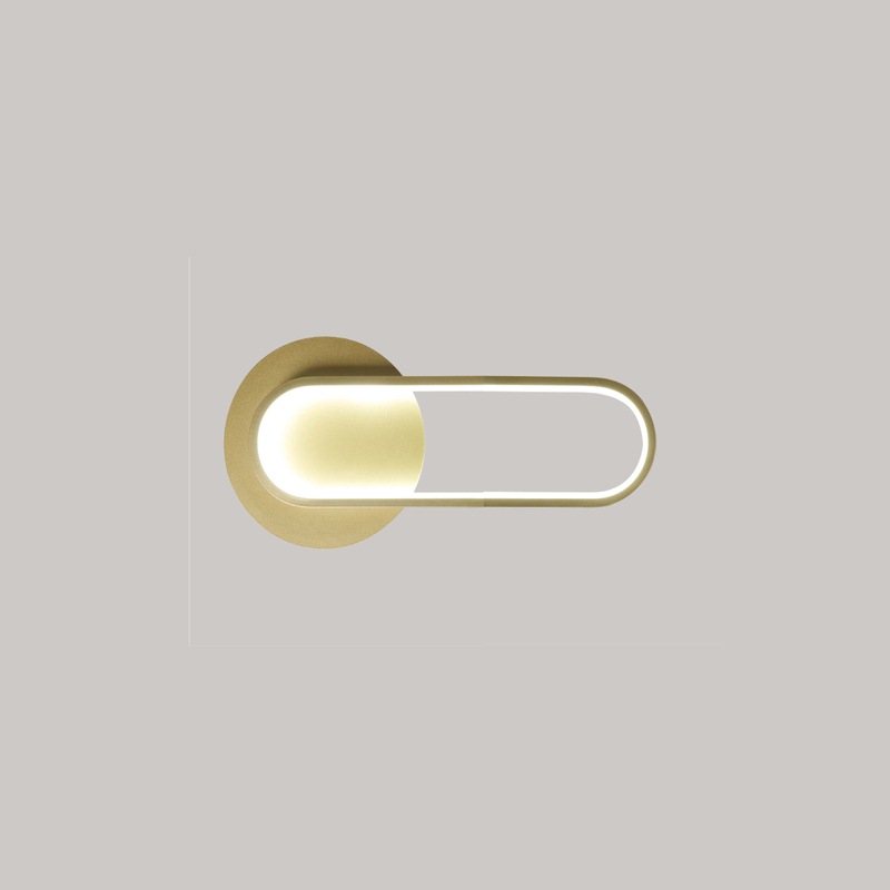 Apliques de luz con acabado dorado para sala de estar