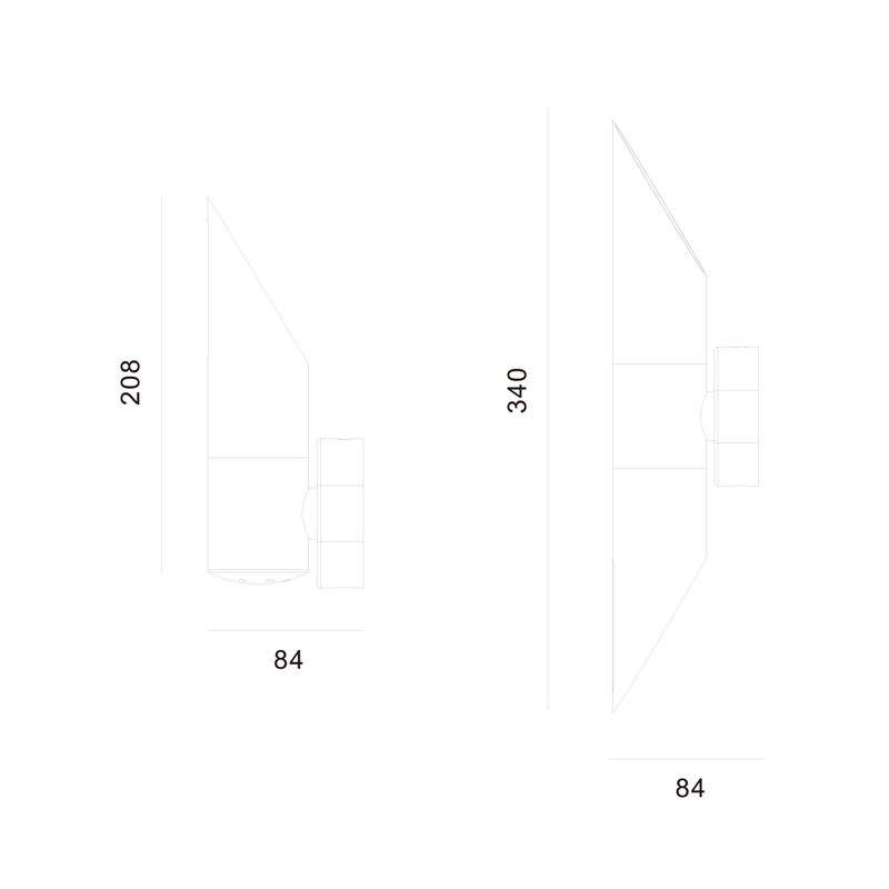 Gu10 Iluminación de pared elegante para espacios modernos RL-SMW067