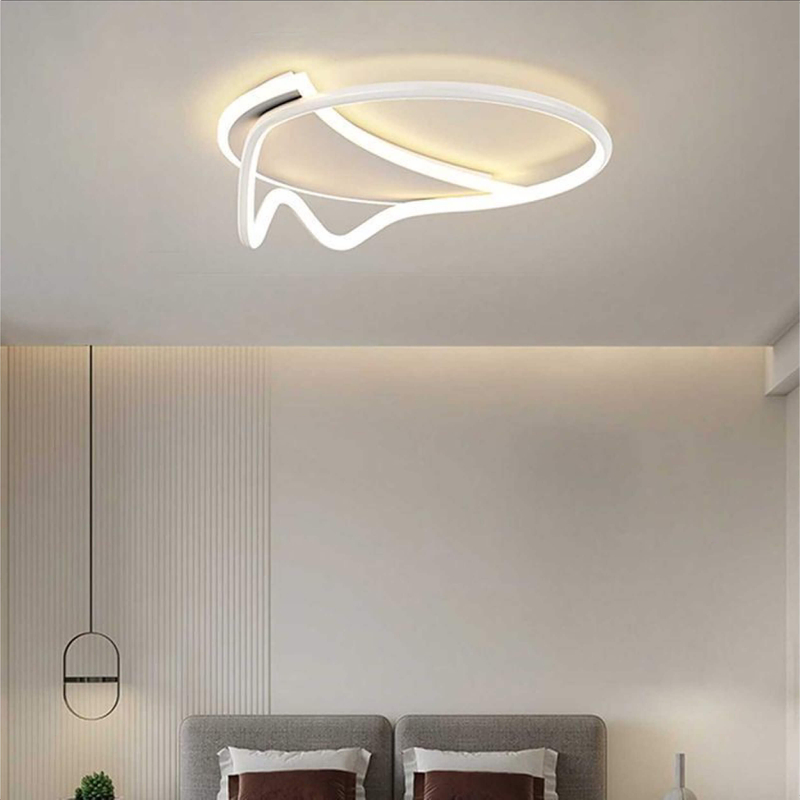 Diseño curvo de luz de techo ondulada LED moderna nórdica