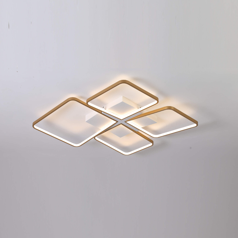 Luz de techo LED de seis perfiles metálicos triangulares