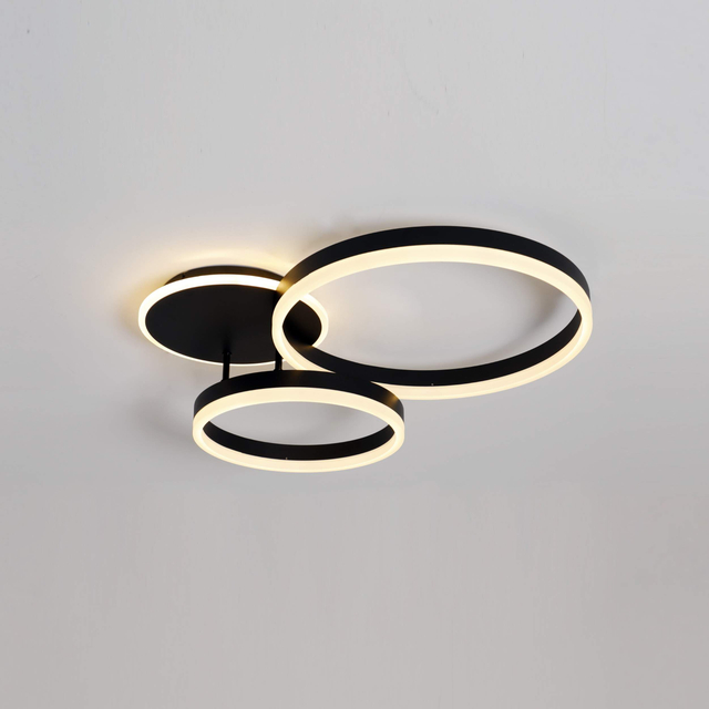 Luz de techo - cepillado de aluminio - ópalo acrílico