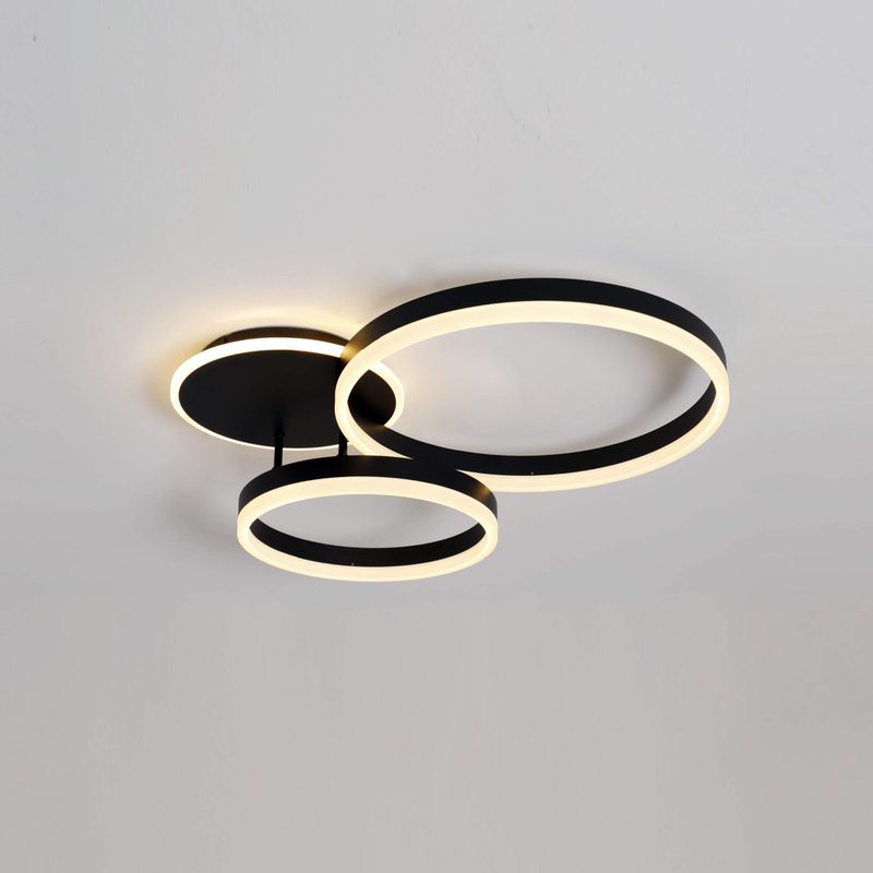 Luz de techo - cepillado de aluminio - ópalo acrílico