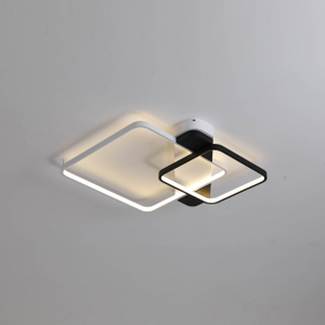 Luz de techo LED Lámpara de techo acrílica con marco de aluminio antideslumbrante, regulable, cuadrada y moderna