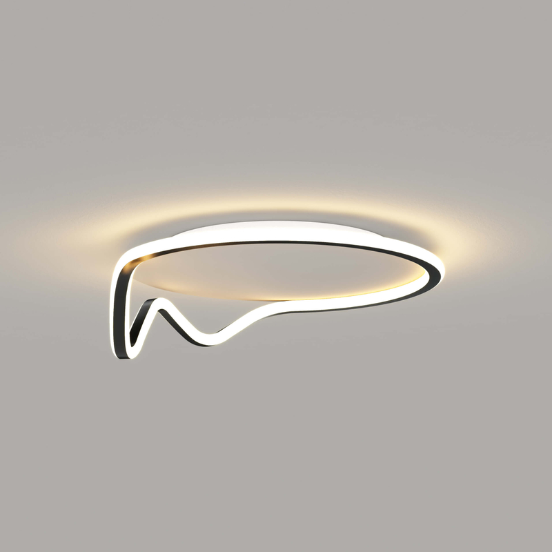 Luz de techo de silicona con anillos acrílicos de perfil curvo circular
