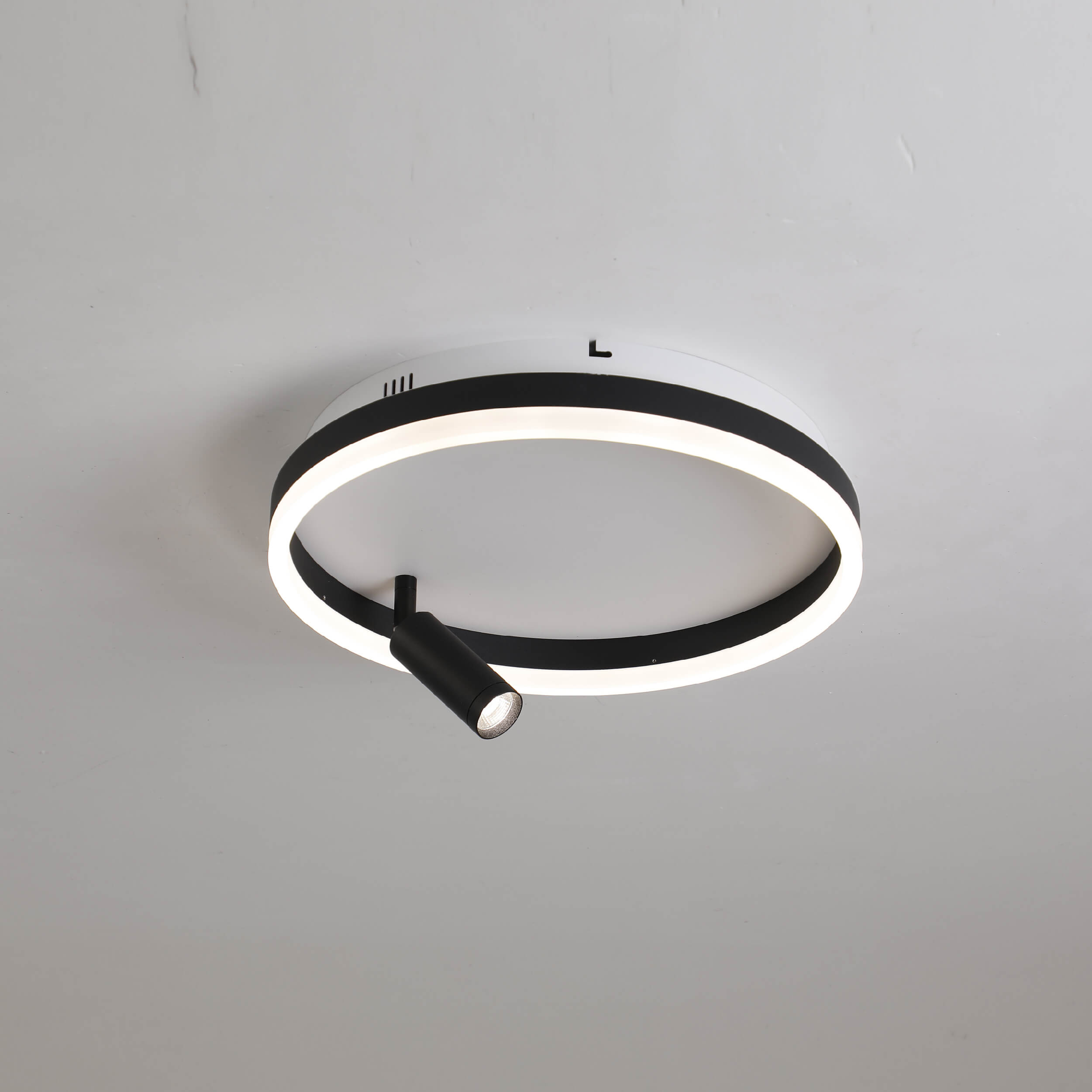 Iluminación de techo LED de hierro y aluminio con foco