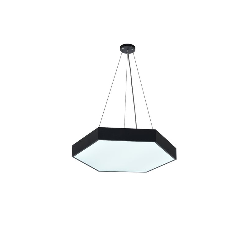 Luz LED hexagonal para espacios de oficina