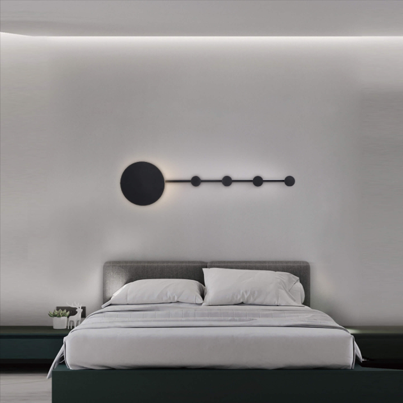 Lámpara de pared de cabecera minimalista de lujo ligera