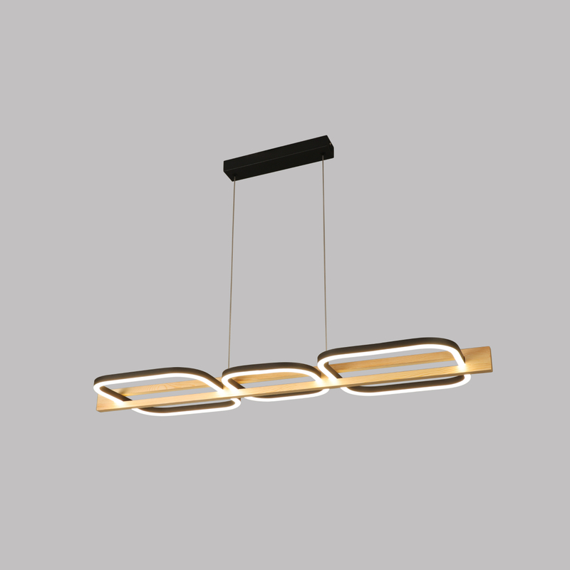 Luz colgante de Wood Circle para dormitorio RL-MD23315