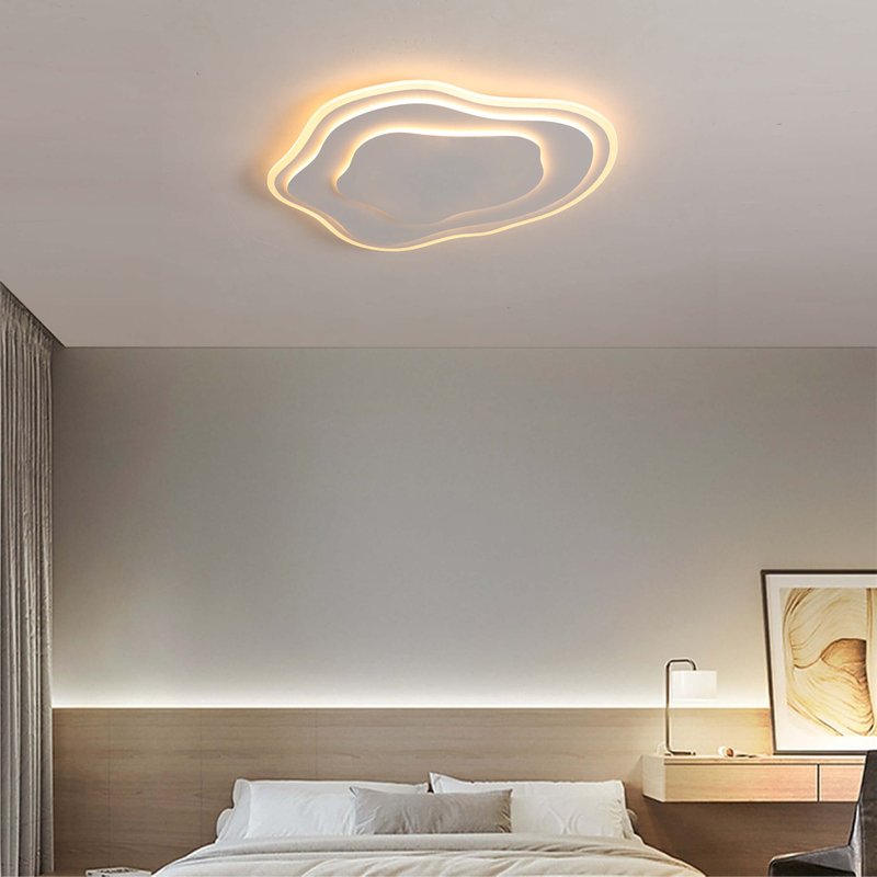 Lámpara de techo LED con forma de nube, luz regulable, iluminación cerca del techo, montaje empotrado para sala de estar y dormitorio