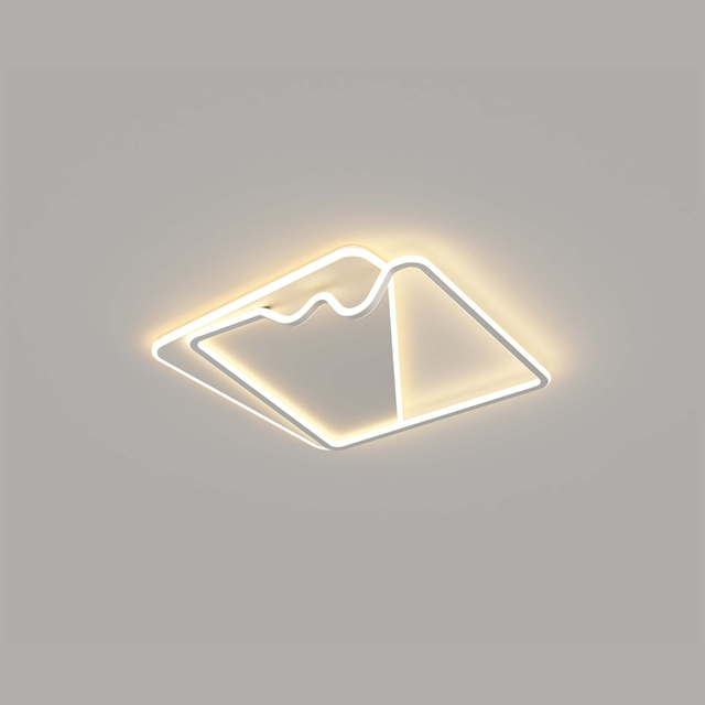 Lámpara de techo contemporánea de montaje empotrado, luces de techo de aluminio