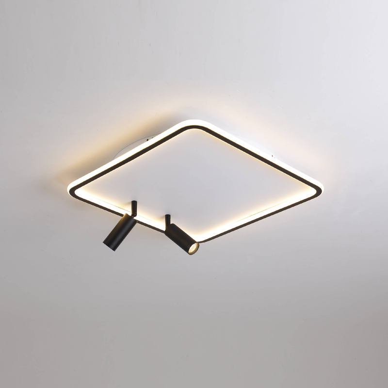 Luz de techo LED con foco LED cuadrado simple y doble 