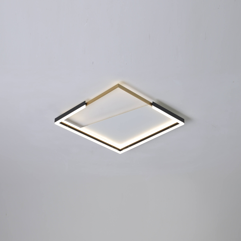 Luz de techo LED redonda y cuadrada de metal, blanco arena, negro y alegre