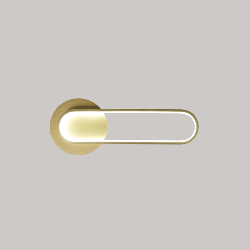 Apliques de luz con acabado dorado para sala de estar