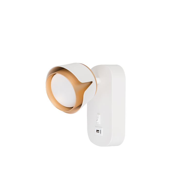 RL-SMG302 White and Gold GX53 Luz de pared