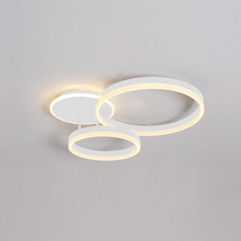 Luz de techo - cepillado de aluminio - ópalo acrílico