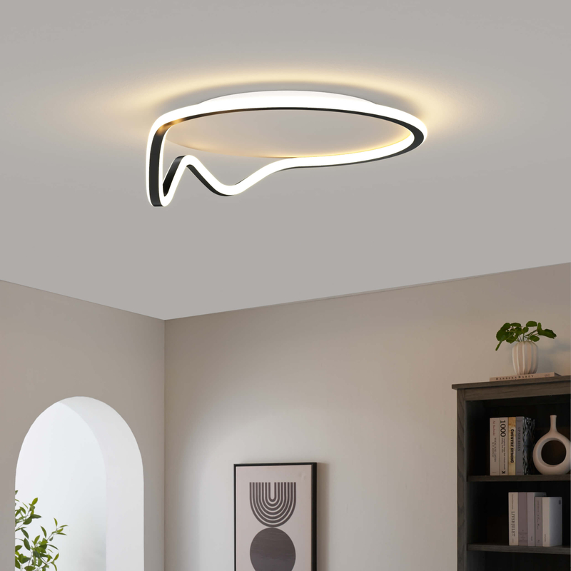 Luz de techo de silicona con anillos acrílicos de perfil curvo circular
