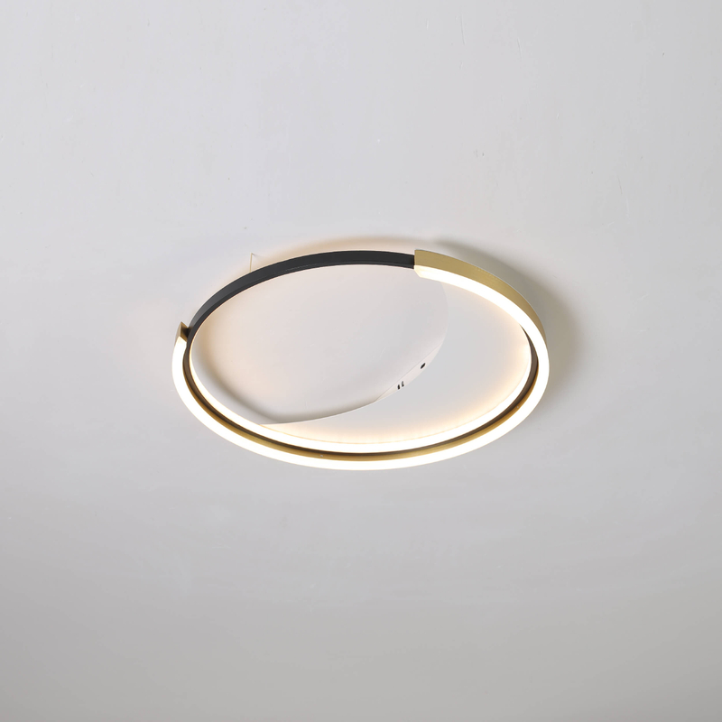 Luz de techo LED redonda y cuadrada de metal, blanco arena, negro y alegre