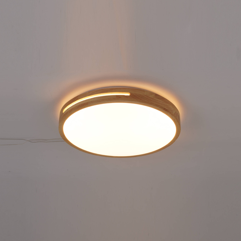 Iluminación interior de madera led de techo redondo para el techo de dormitorio