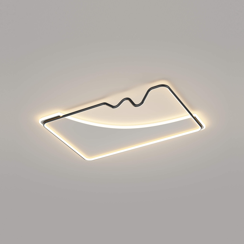 Diseño curvo de luz de techo ondulada LED moderna nórdica