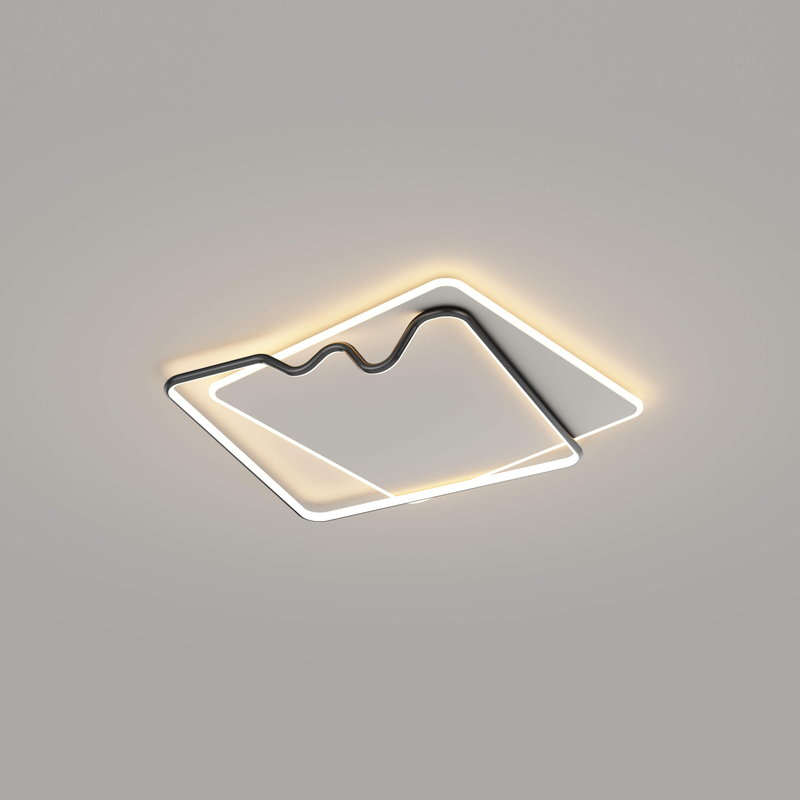 Luz de techo LED moderna, lámpara de techo de montaje empotrado de araña LED regulable, accesorio de lámpara de techo con anillo de Control remoto