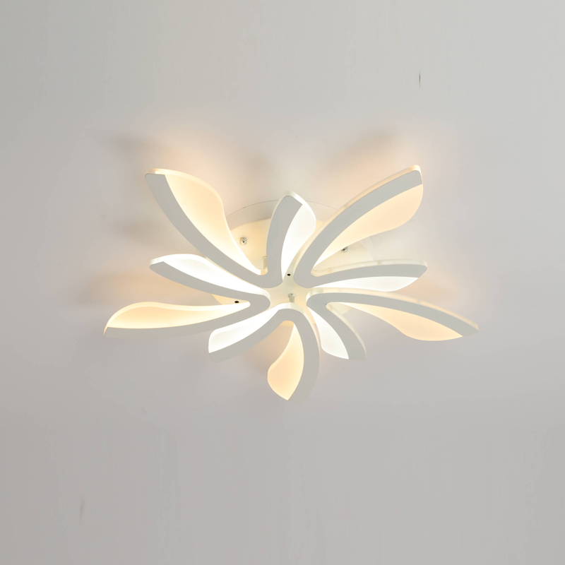 Luz de techo LED moderna, luz de techo de montaje empotrado con cuchillas curvas