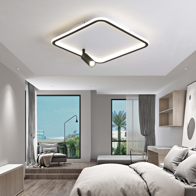 Luz de techo LED con foco LED cuadrado simple y doble 